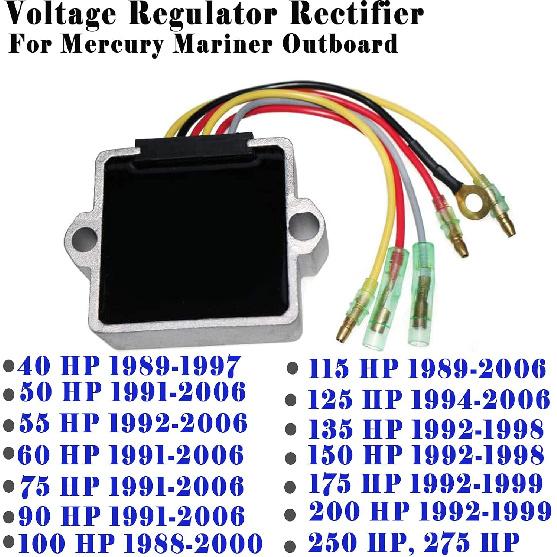 815279T Regulator Rectifier 883072T 6 Wire Compatible With Mercury Voltage Regulator 40HP 50HP 55HP 60HP 75HP 90HP 100HP 115HP 125HP 135HP 150HP