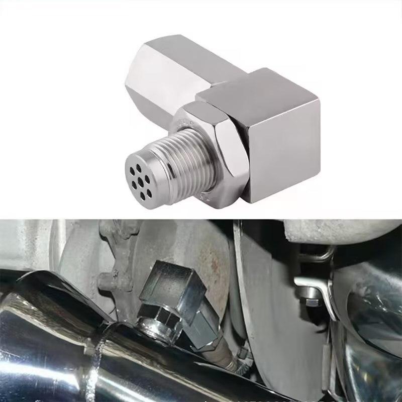 Exhaust Catalyst Rear Oxygen Sensor Spacer 90 Degree Mini Catalyst Lambda O2 Adapter CEL Fix, M18*1.5 Universal Free Shipping
