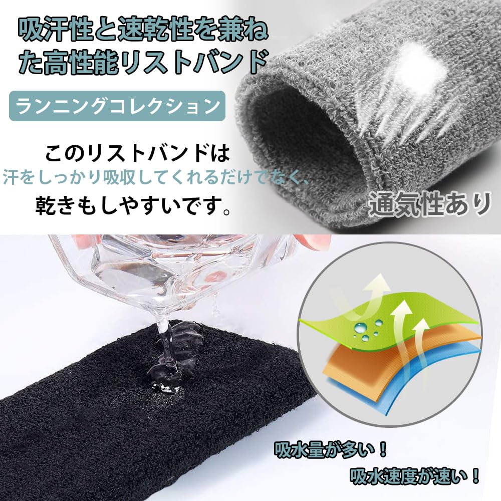Wristband Set of 2 [Long Size 8cm x 15cm] [Moderate