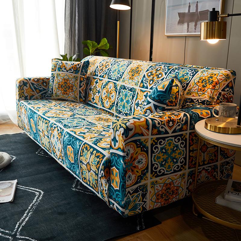 Stretch Couch Cover All-Inclusive Sofa Slipcovers For Kids Pets Washable Universal Furniture Protector With Elastic Bottom