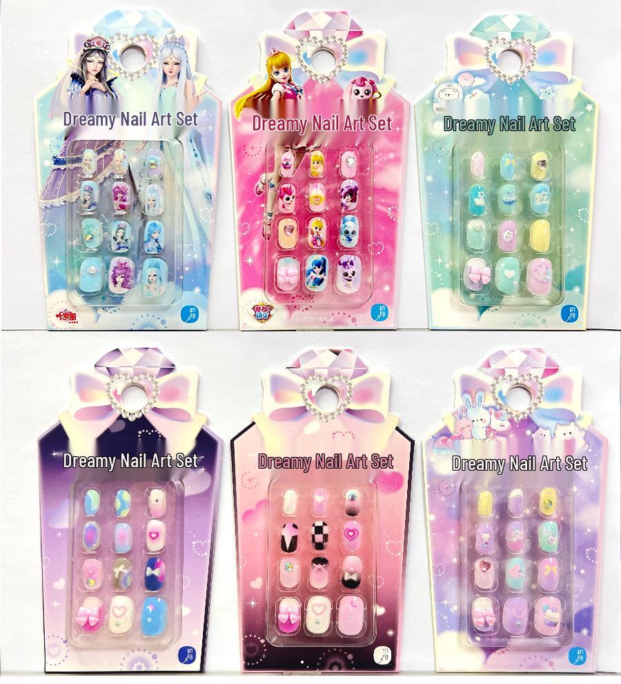 

Детские носимые милые мультяшные наклейки для ногтей - Водонепроницаемые, самоклеящиеся, безопасные 6 Pieces, No Repeats