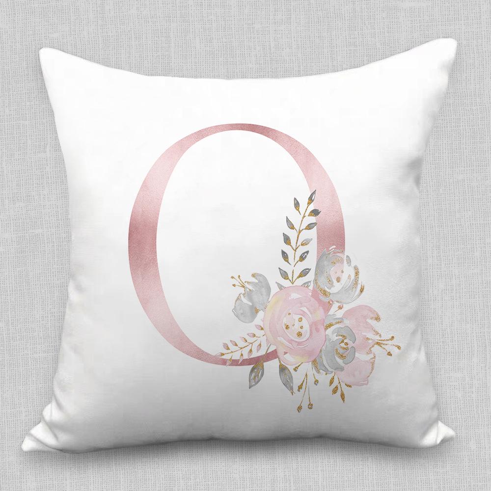 Nordische Kissenhülle Rosa Buchstaben Kissenhülle Auto Sofa Lendenkissen Sitzkissen