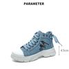 Canvas High Top Women's Shoes for Spring and Summer, Breathable Thick Sole, Height Increasing Casual Shoes, Martin Boots, Sports Shoes