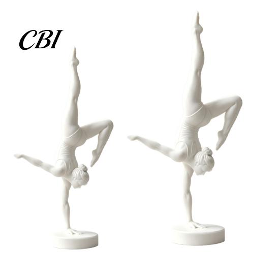 Modern Art Aesthetic Statues 3D Printed Rhythmic Gymnastics Figurine, Minimalist Sculpture, Elegant Artistic Study Room Tabletop Handstand Ballet Pose