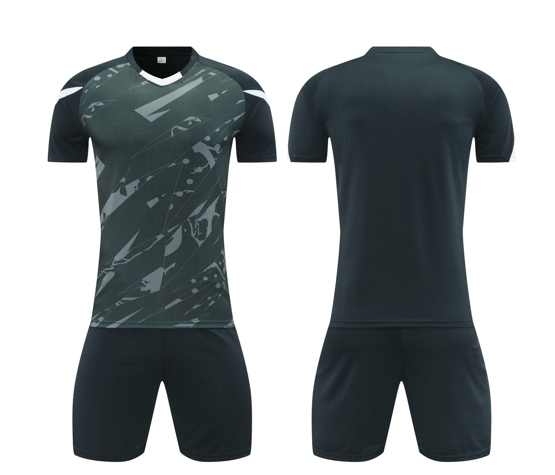 

Взрослая мужская быстросохнущая дышащая тренировочная форма для футбола с индивидуальным номером L чёрный