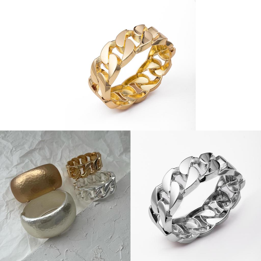 Metal Bangle Bracelet With Irregular Shape For Fashion Enthusiasts