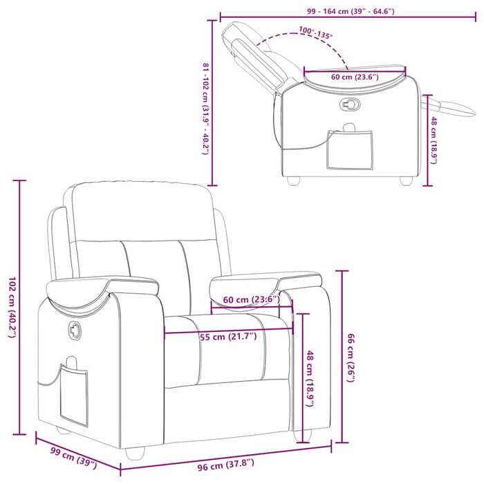 VidaXL Reclining Massage Chair Cloud Grey Fabric, Massage Chair, Armchair, Sofa Armchair, Office Chair 4015699