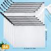 10 Pack White Zipper Folder A4 A5 Document Bag, Large Capacity Ziplock Storage Organizer for Office School Supplies, Waterproof