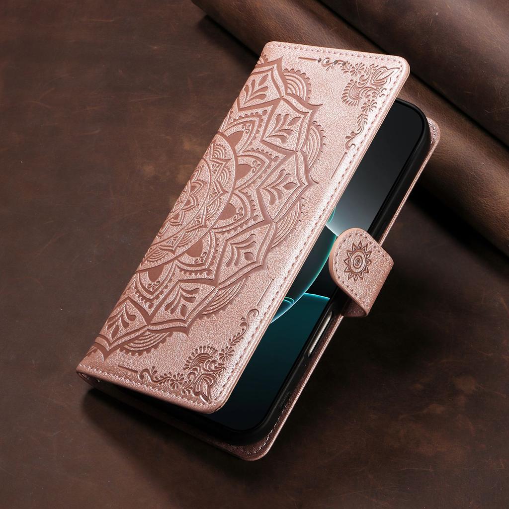 Flip Wallet Case For Samsung Galaxy A33 A53 A73 A22 A32 A52 A72 A42 A17 A16 A15 A14 A13 A12 4G 5G Leather Cover Mandala Embossed