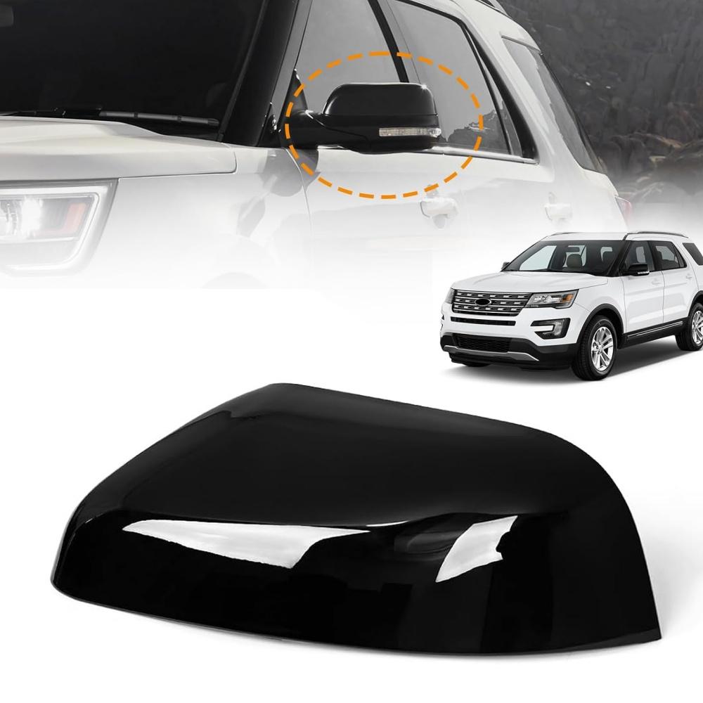 Driver Left Side Mirror Cover Cap Black Color For Ford Explorer 2016-2019 GB5Z17D743AA GB5Z-17D743-AA GB5Z17D743