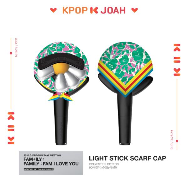 G-DRAGON (BIGBANG) 2026 'FAM' MEETING [FAM+ILY : FAMILY : FAM I LOVE YOU] OFFICIAL MD (Light Stick Scarf Cap)