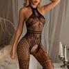 Rollenspiel Transparent Offener Schrittloser Bodystocking Sexy Netzstrumpf-Dessous Sexiest Netzstrumpf-Body Erotische Kostüme Teddy Strumpf