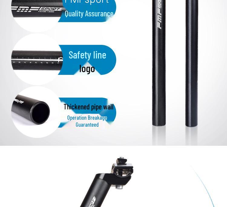 Aluminum Alloy Mountain Bike Seatpost - Sizes: 25.4mm, 27.2mm, 28.6mm, 31.6mm