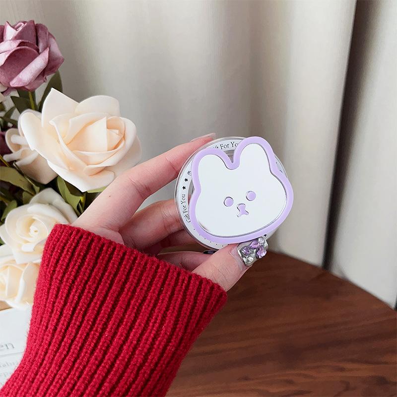 Cute Wind Mobile Phone Airbag Bracket Bunny Mirror Sticker Magnetic Suction Retractable Portable Lazy Niche