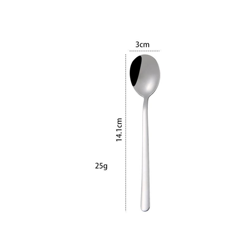 1PC Silber Löffel Gabel Verschiedene Größen Edelstahl Lange Griff Kaffee Eis Dessert Trinken Tee Scoop Küche Besteck