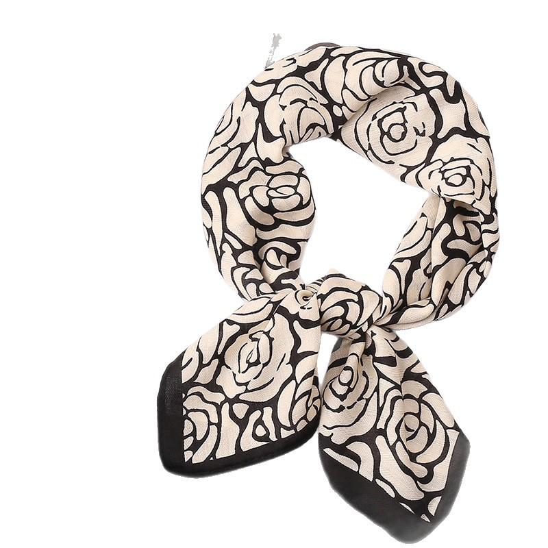 Paisley Patchwork Cotton & Linen Square Scarf for Women - Silk Neck Tie for Shirts, Suits & Waist - Spring/Summer Fashion Accessory