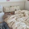 2026 Korean Cartoon Student Cotton 40TC Duvet Cover Set Ins Style Bedding