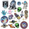 Alien Embroidery Cloth Sticker Astronaut Patch Sticker Decorative Embroidery Chapter Boy Spaceship Rocket Computer Embroidery Label Ironing