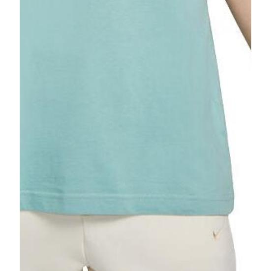 New Nike Sportswear Women's Embroidered Swoosh T-shirt Blue FD2550-309