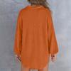 Women's Fashion Color Knit Top Long Sleeve V-neck Color Casual Tunic Top