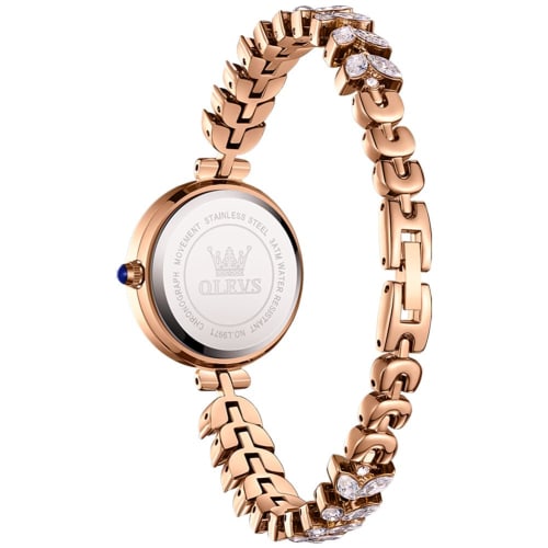 OLEVS Women's Watch, Beautiful Design, Beautiful, Simple, Popular, Easy to See, Cute, Waterproof, Luminous, Japanese Movement, Diamond, Pink