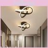 Modern Minimalist Led Ceiling Light For Hallways And Entrances In Black White Or Gold