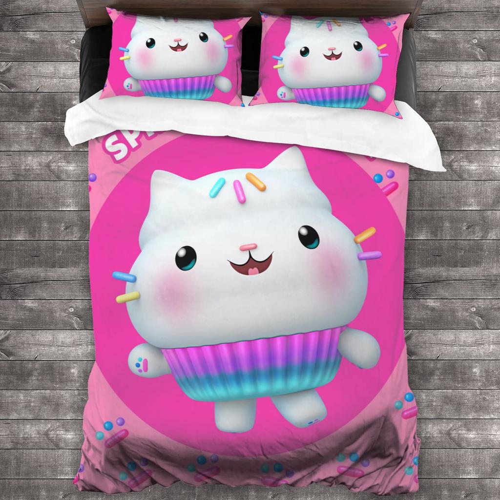 G-Gabby's Dollhouse Bedding Set 3D Print Anime Bed Set Aldult Kid Bedroom Duvetcover Sets Single Twin Full Queen King Size