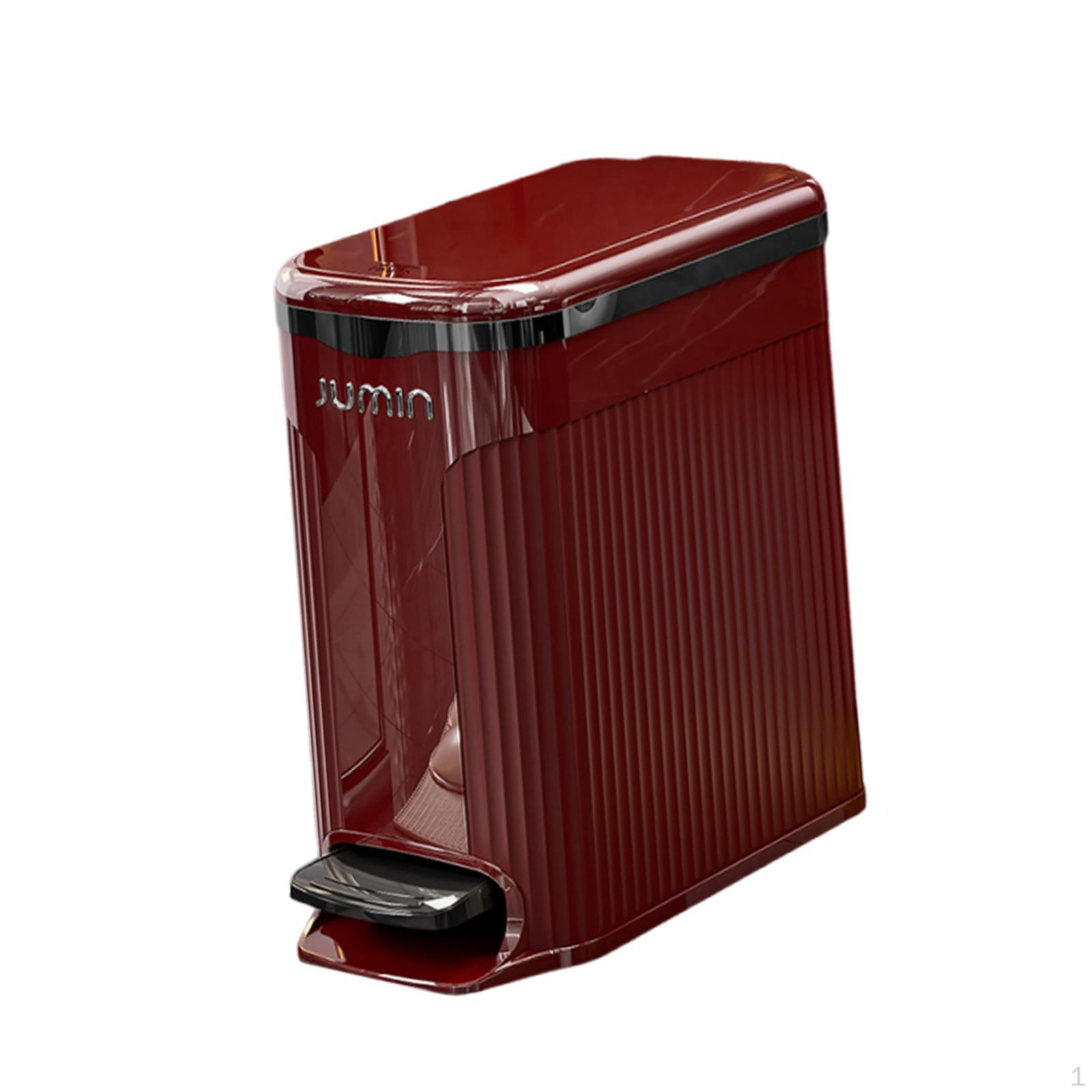

2-in-1 Foot Pedal Bin with , Modern Design, Lighting And Lid for Closing – Ideal Kitchen, червоний