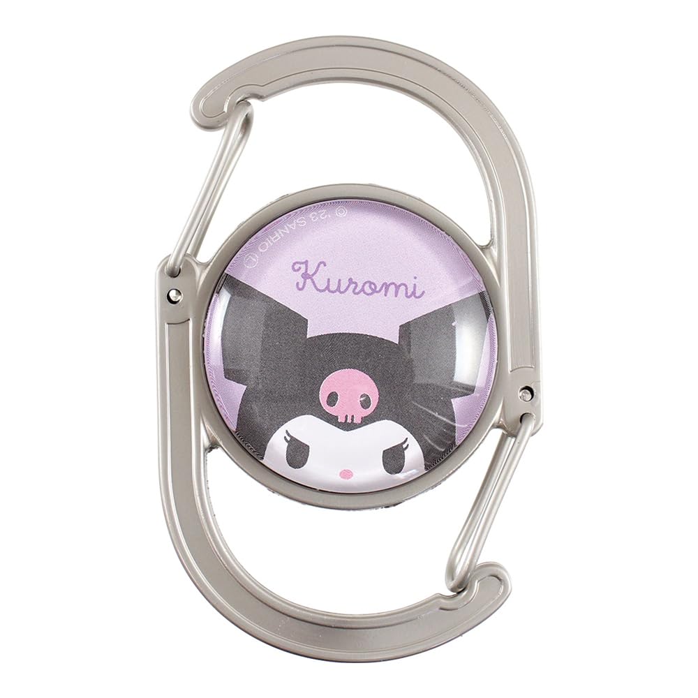Factory Double Carabiner Sanrio Characters T'S Keychain, Kuromi, Purple, SR-5541836KU