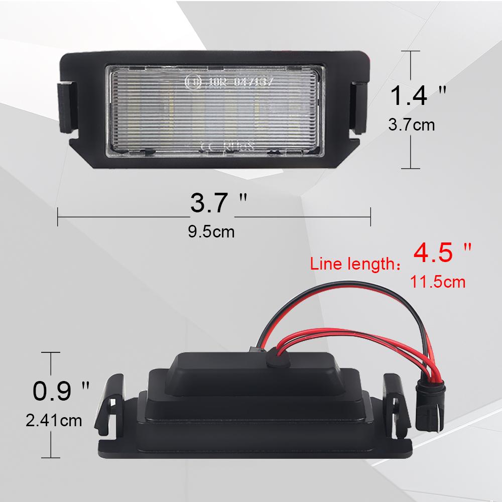 license plate lights Suitable For Kia Picanto TA For Hyundai i20 XG30 Terracan HP white LED car waterproof license plate lights