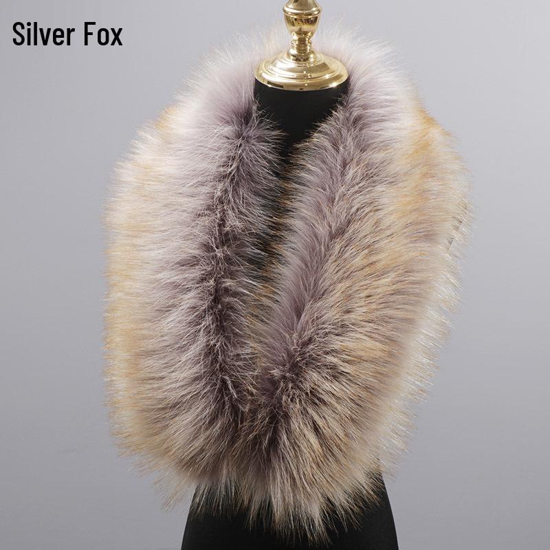 

Воротник и шаль из искусственного меха лисы-енота – Пушистый, теплый шарф для осени и зимы