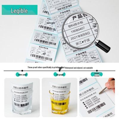 Waterproof Thermal Label Paper, Self-Adhesive Barcode Stickers, 100x100mm, ePacket Express, Thermal Printing.