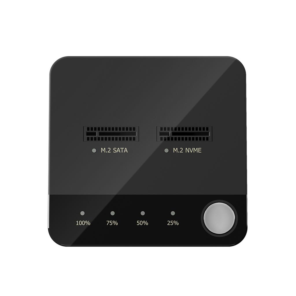 M.2 NVME SATA Duplicator M.2 NVME SATA SSD Cloner Dual Bay Offline Clone Tool Free M.2 SSD Enclosure M.2 USB C Adapter