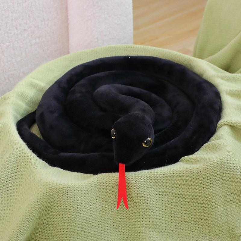 Creative Simulation Snake Cobra Doll Plush Toy Big Snake Zodiac Snake Doll Boy Tricky Birthday Gift