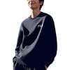 Fila Original Loose Comfortable Knit Crew Neck Sweatshirt Simple Fashion Long Pants Casual Sports Suit F11M439211F-BK+F11M439606F-BK