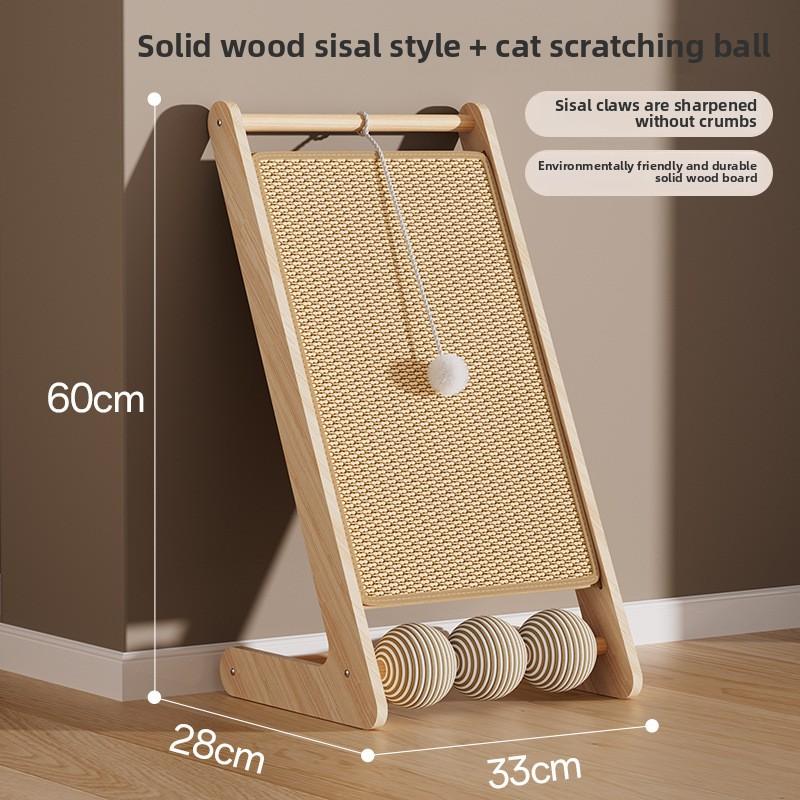 Cat Scratching Board Does Not Drop Debris Vertical Wear-resistant Cat Scratching Pad Cat Scratching Column Sword Hemp Rope Cat Toy