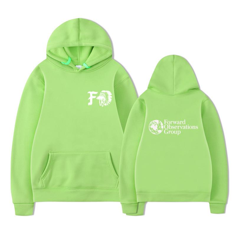 Gbrs Forward Observations Group Hoodie Punk Skeleton Autumn Winter Fleece Streetwear Tops