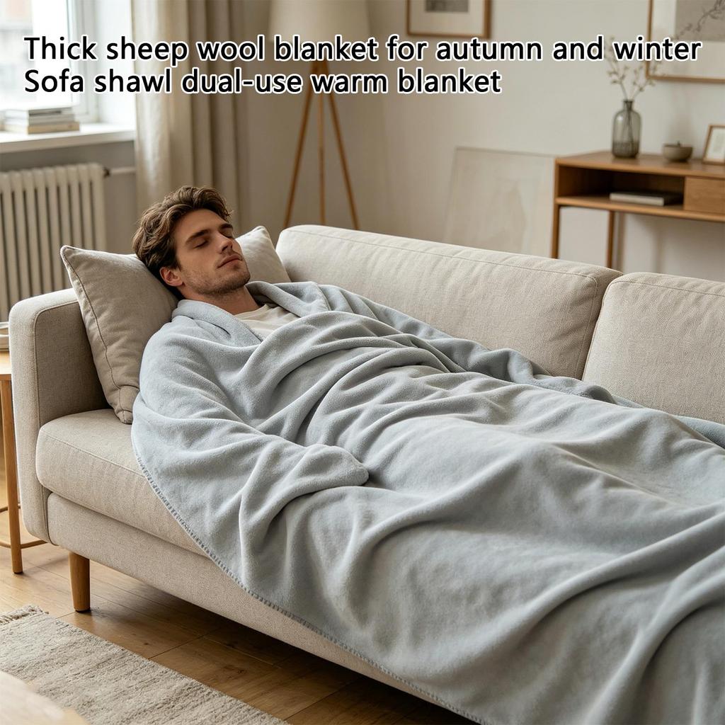 Thickened Warm Plush Fleece Blanket Soft Cozy Throw for Office Nap Travel Use Bedroom Size 200cm/78 74in by 180cm/70 87in Suitable for Indoor Outdoor