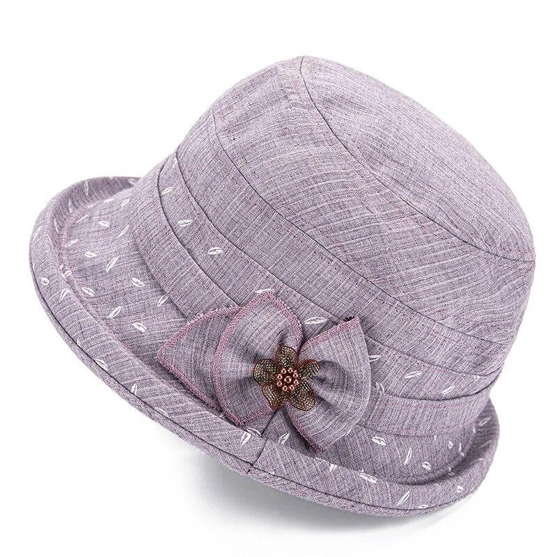 Pălărie casual de primăvară și toamnă pentru vârstnici și pălărie de oală de vară pentru vârstnici, pălărie subțire cu parasolar, pălărie de oală la modă