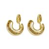 Sensitive Ear Metal Circle Earrings: No-Pierce Retro Ear Cuffs for Women