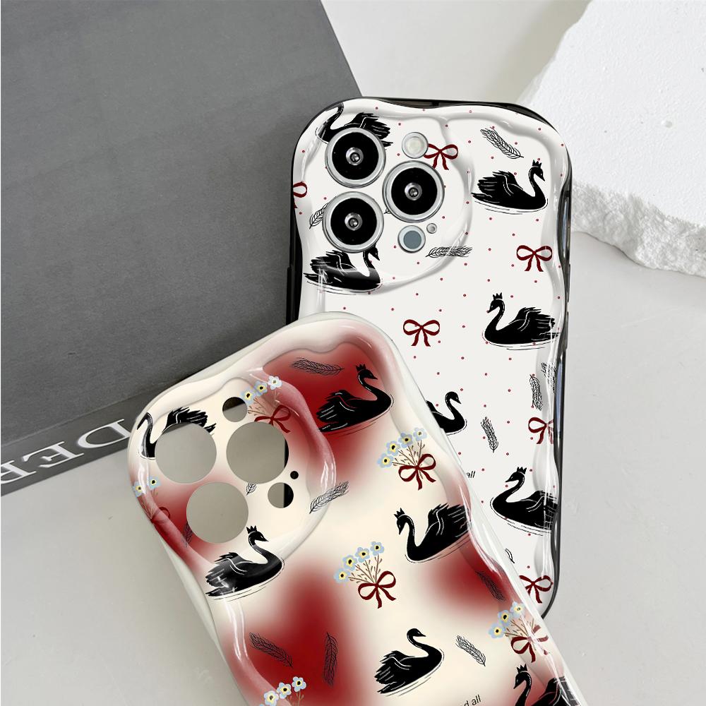 Cute Cartoon Pattern Cream Texture Casing Wavy Edge Soft Silicone Cover Phone Case for Vivo