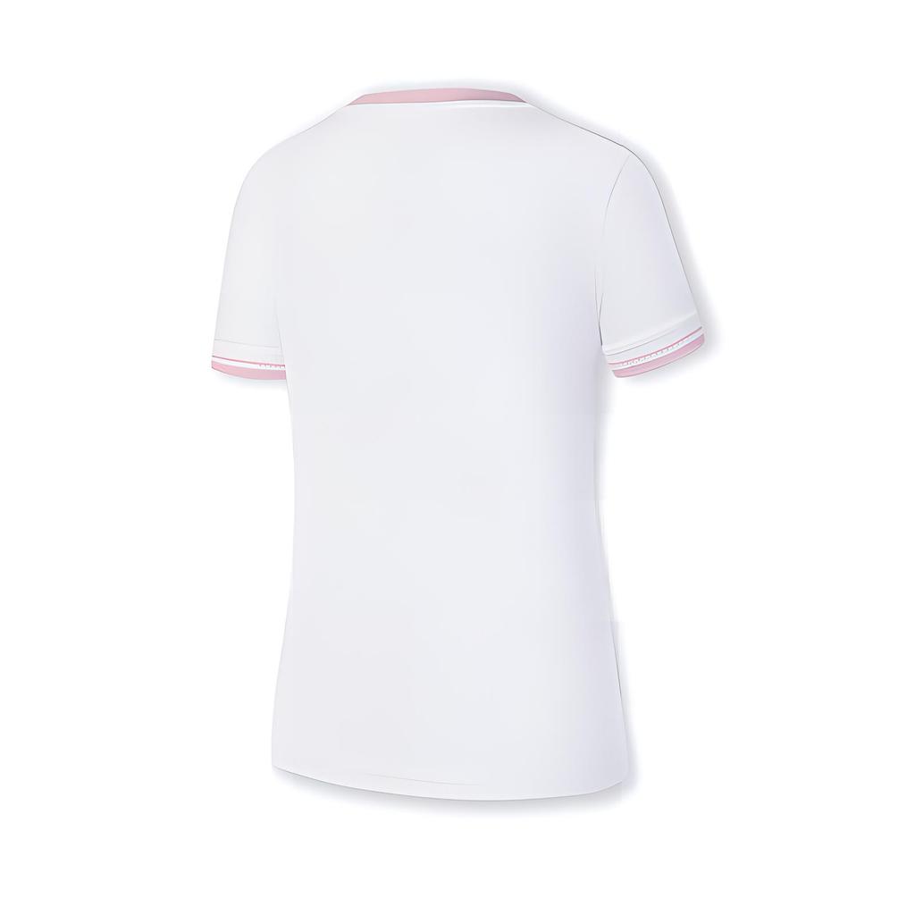 FILA Color Block Casual Short Sleeve T-Shirt Women tops Jade-White A11W513102FWT
