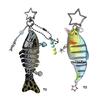 Portable Multi Jointed Fishing Lure Keychain Creative Design Sturdy Alloy Resin Outdoor Gear Gift