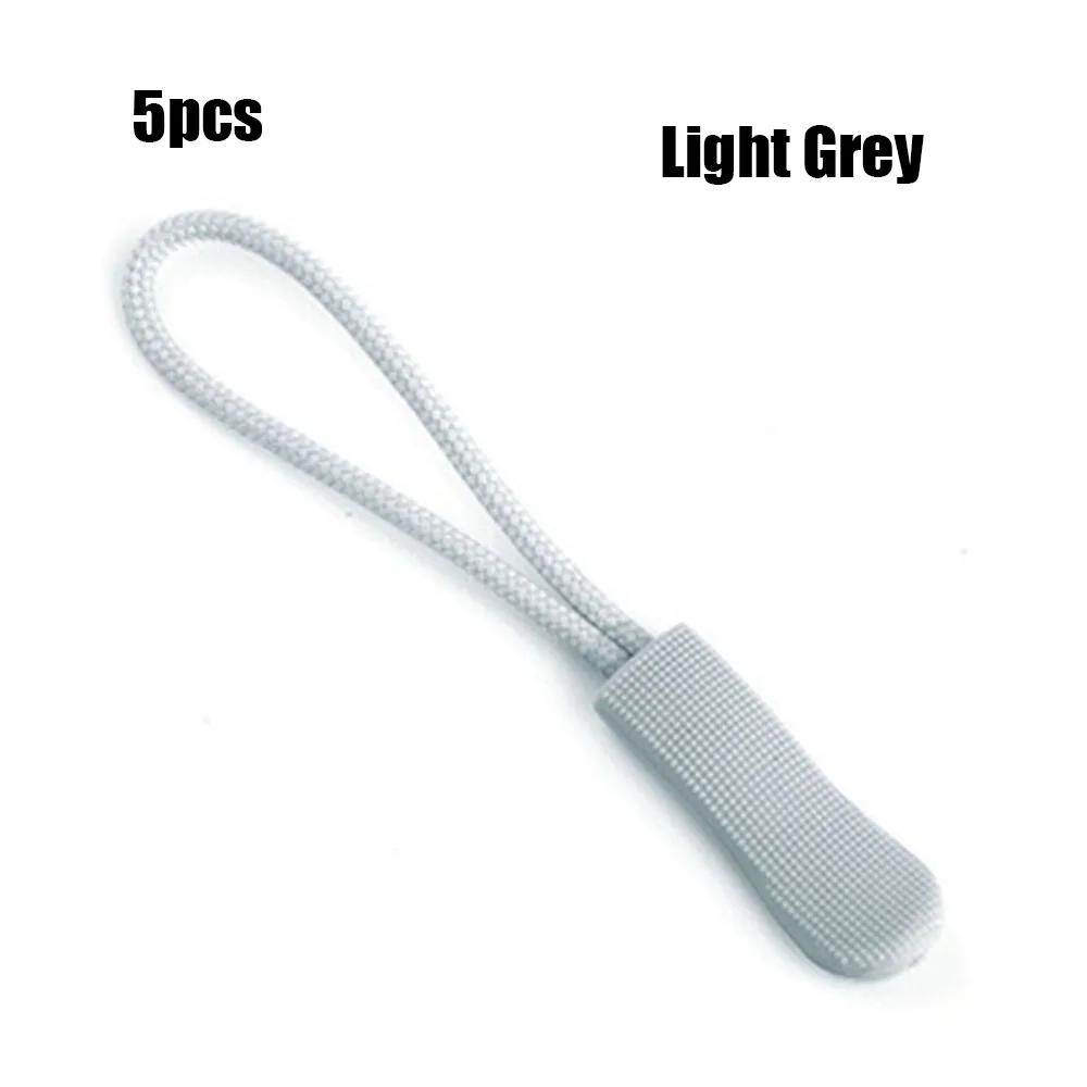 5Pcs Zipper Pull Puller End Fit Rope Tag Fixer Zip Cord Tab Replacement Clip Broken Buckle for Travel Bag Suitcase Tent