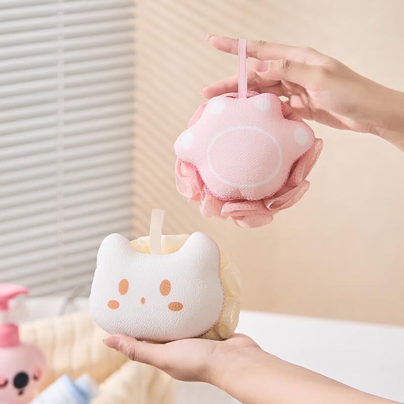 Imakara 2-in-1 Cat Design Bath Scrubber & Flower
