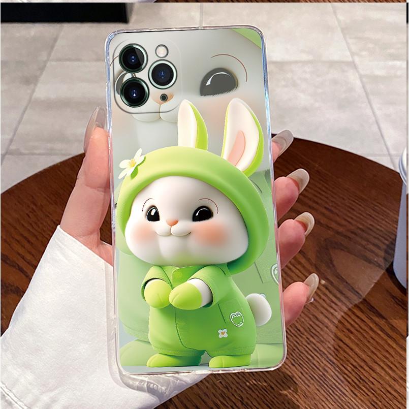 Case For iPhone 11 Pro 5.8" Casing iPhone 11 Pro Max 6.5" Cover Luxury Cute Love Heart Rabbit Funny Clear Soft TPU Phone Cases