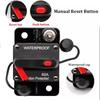 Car Audio System Waterproof Marine Circuit Breaker Reset Fuse 12V- 48V DC 40A 60A Reset 20A To 300A Circuit Breaker 6