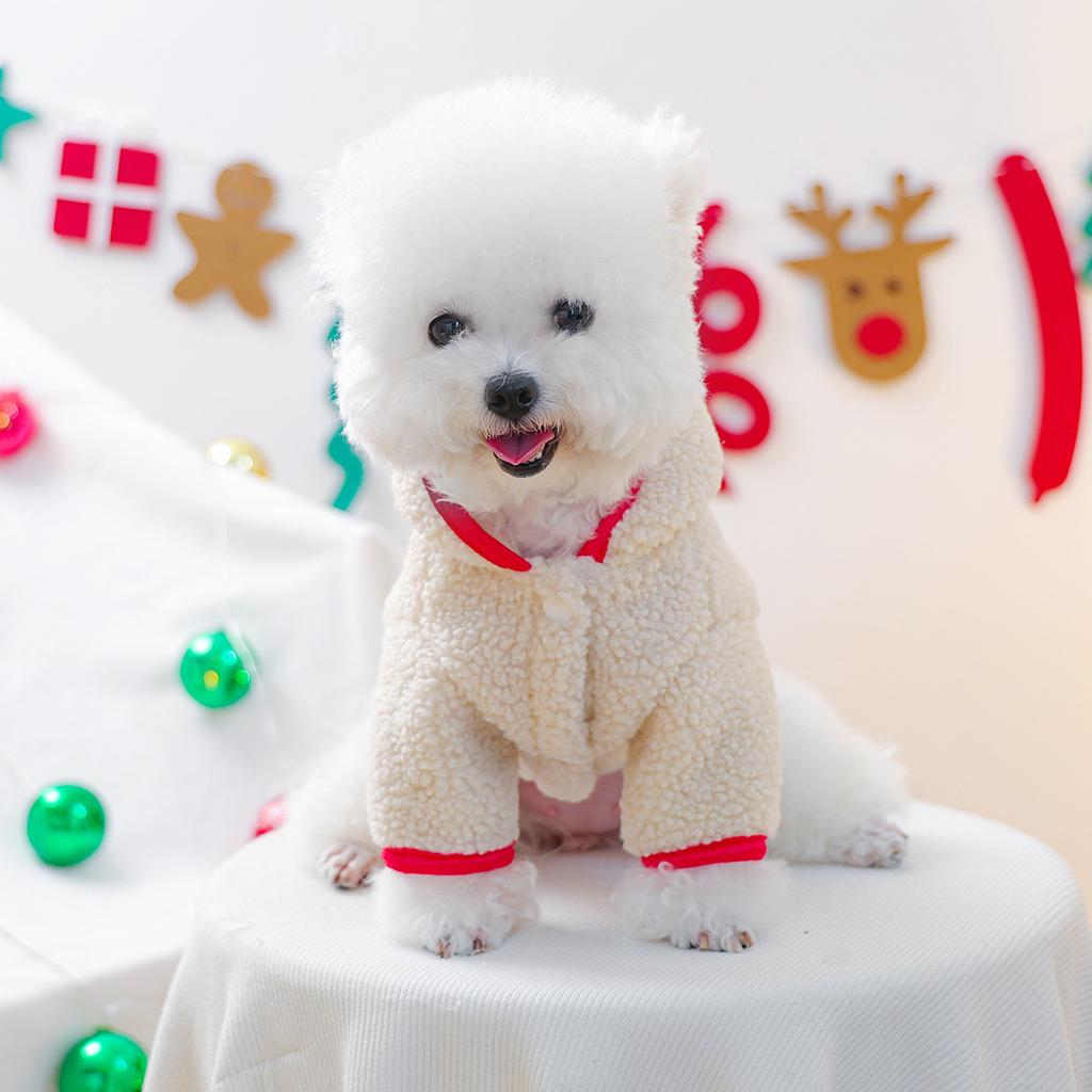 Pet clothes autumn and winter new small dog puppies happy dog cat warm and comfortable first Christmas sweater