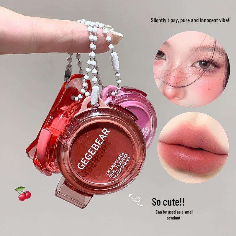 Gege Bear Lippen- und Wangen-Rouge-Creme: Highlighting & Contouring, Anti-Aging Lippen-Schlamm für natürliche Schönheit.