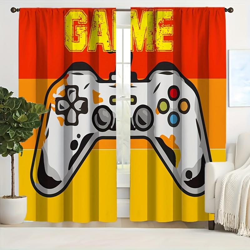2pcs Gamepad Pattern Curtains Decorative Window Drapes Window Treatments For Bedroom Living Room Home Decor Window Blinds Drapes